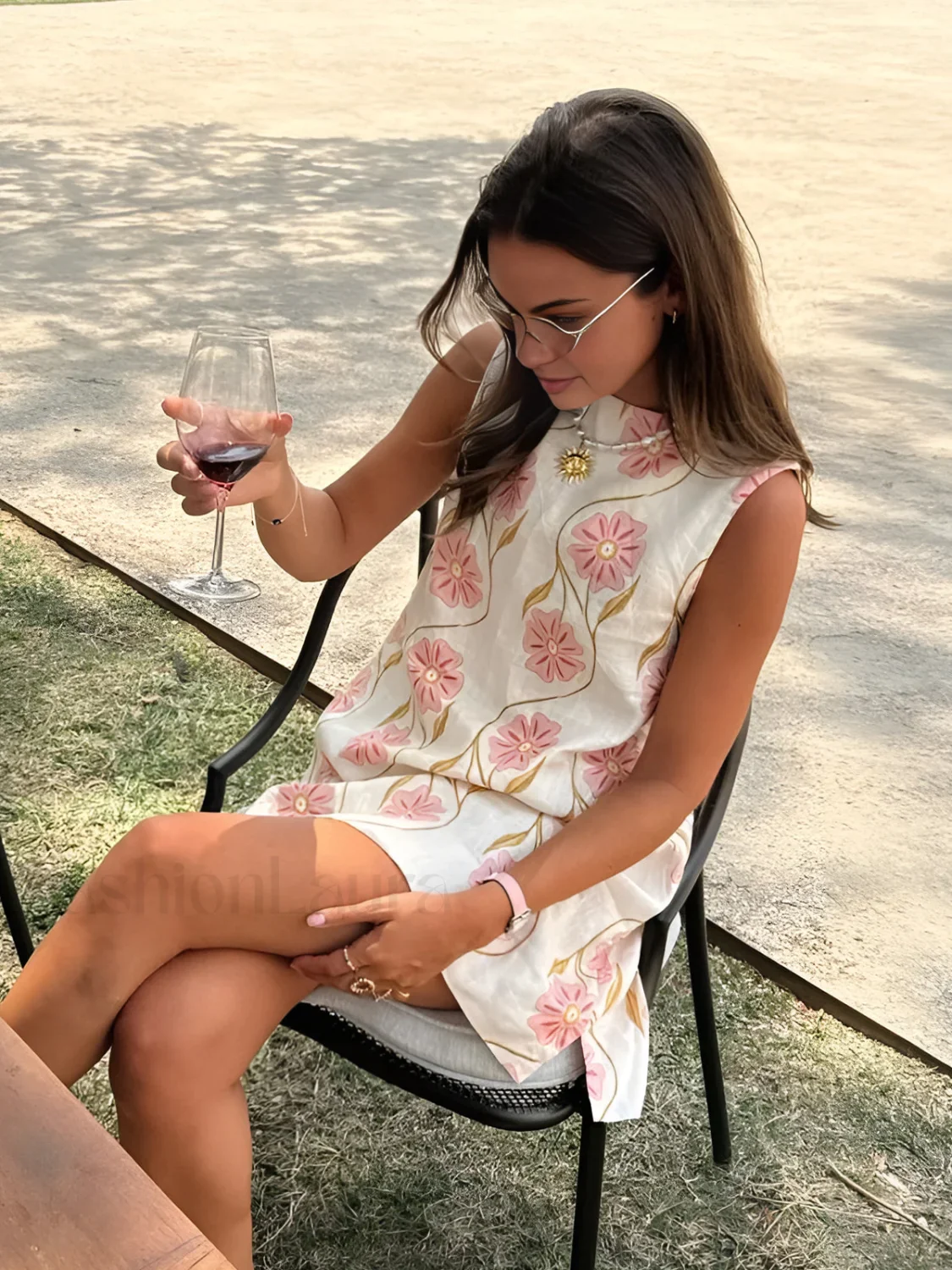 Romantic Print Sleeveless Mini Dress - Image 16