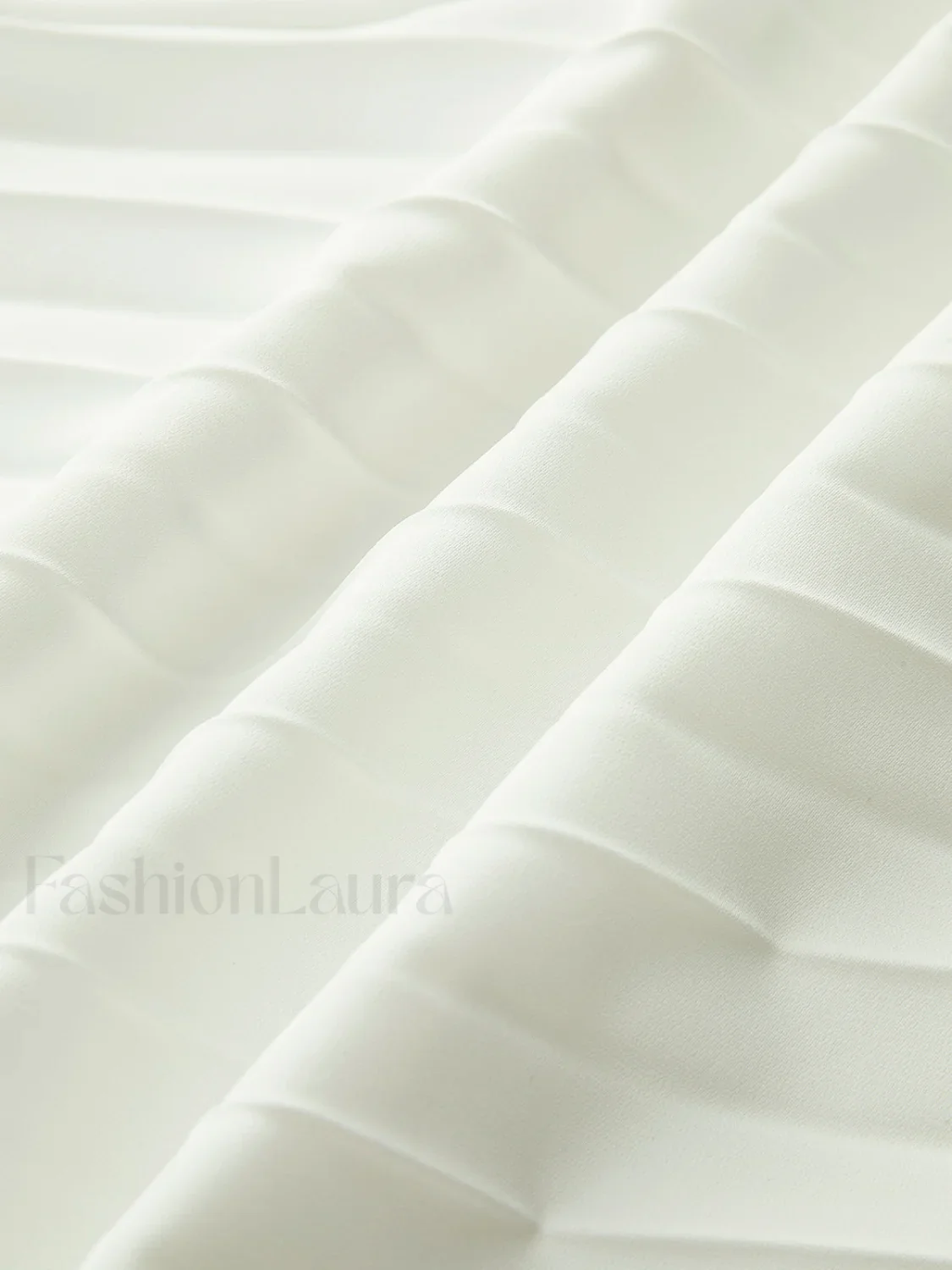 Solid Pleated Strapless Split Dress - Image 10
