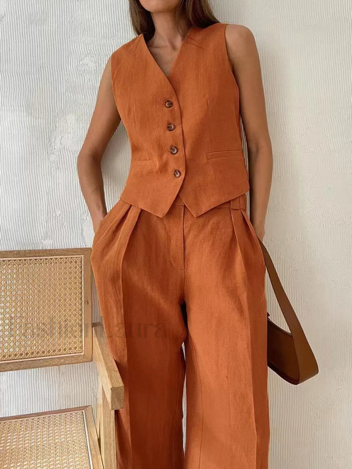 Cotton & Linen Pants Set - Image 2