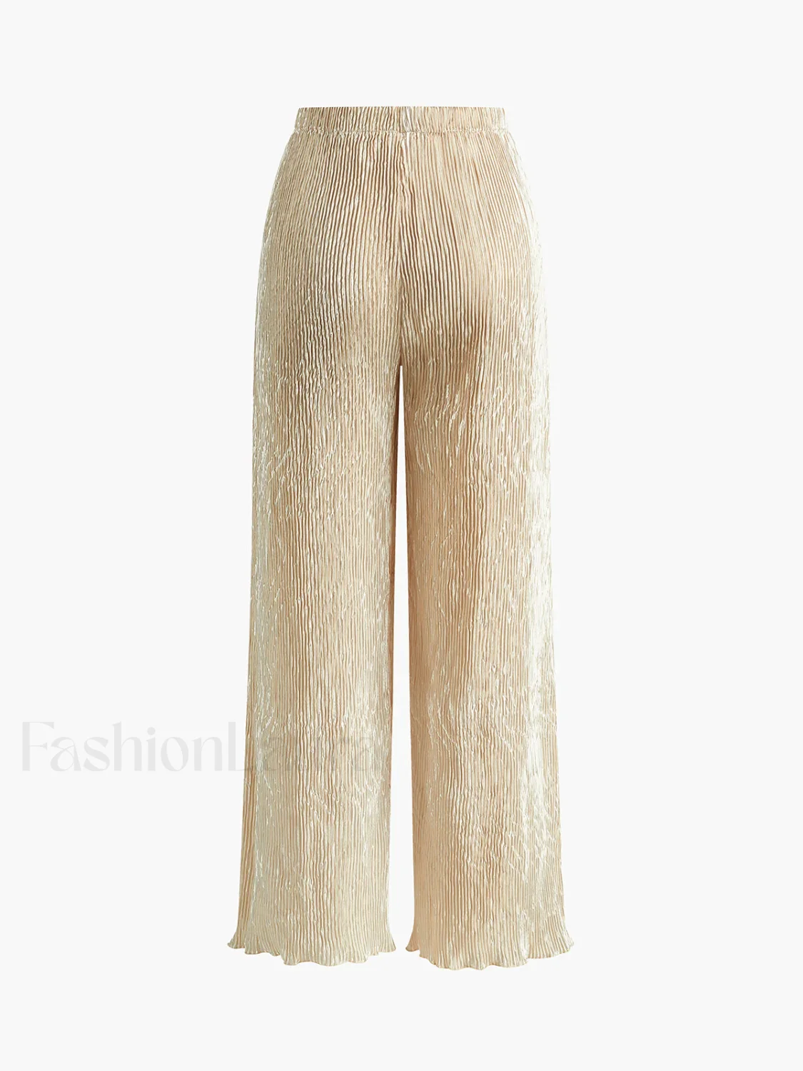 Asymmetric Halter Crop Top With Wide Leg Pants Set - Image 10