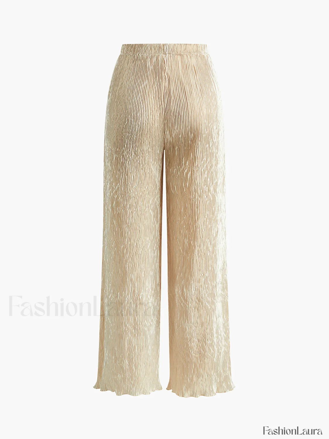 Asymmetric Halter Crop Top With Wide Leg Pants Set - Image 31