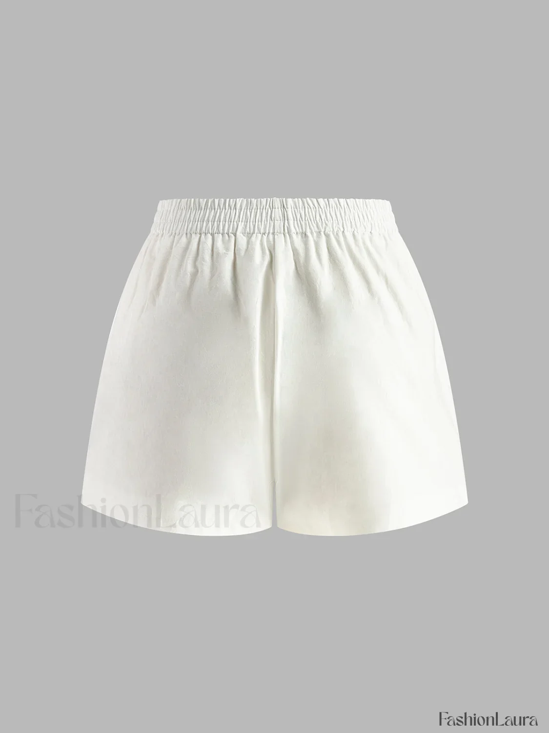 Cotton & Linen Backless Halter Top With Shorts Set - Image 17