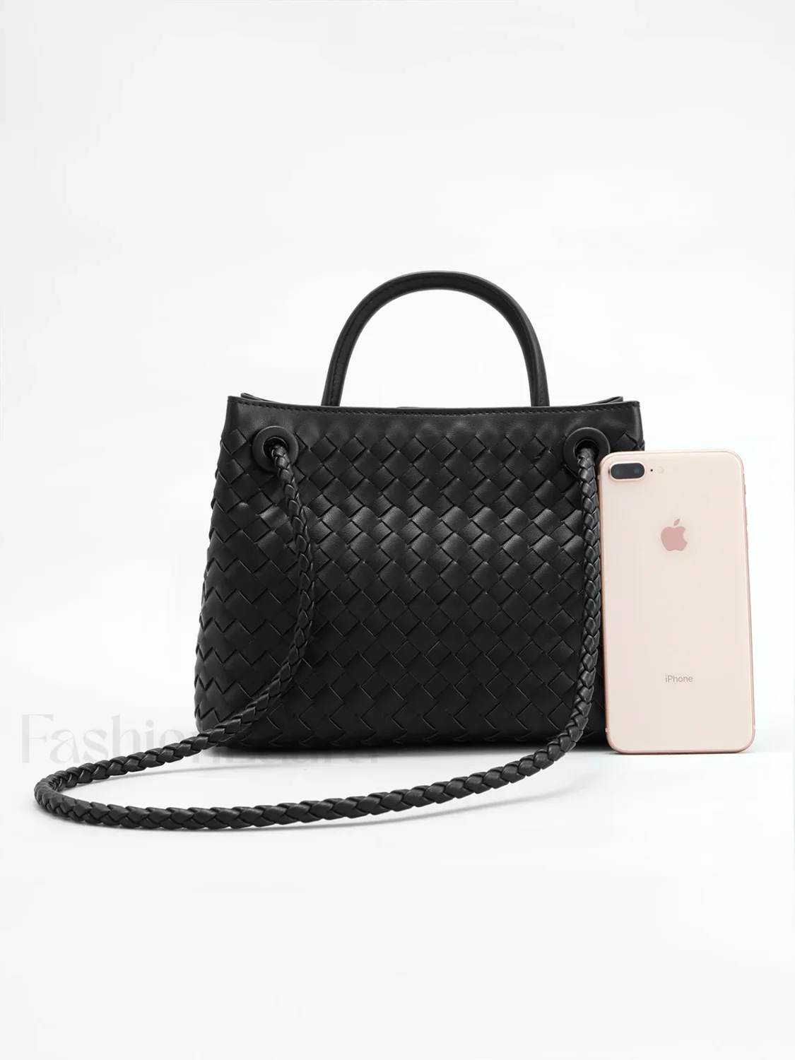 Metal Twist Detail Handle Bag - Image 9