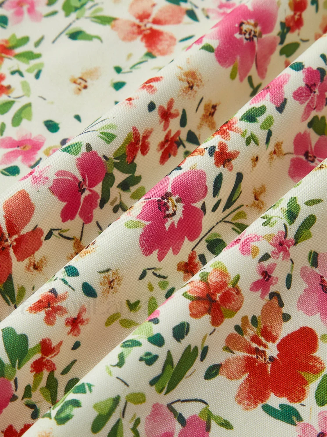 Floral Print Trim Cami Midi Dress - Image 9