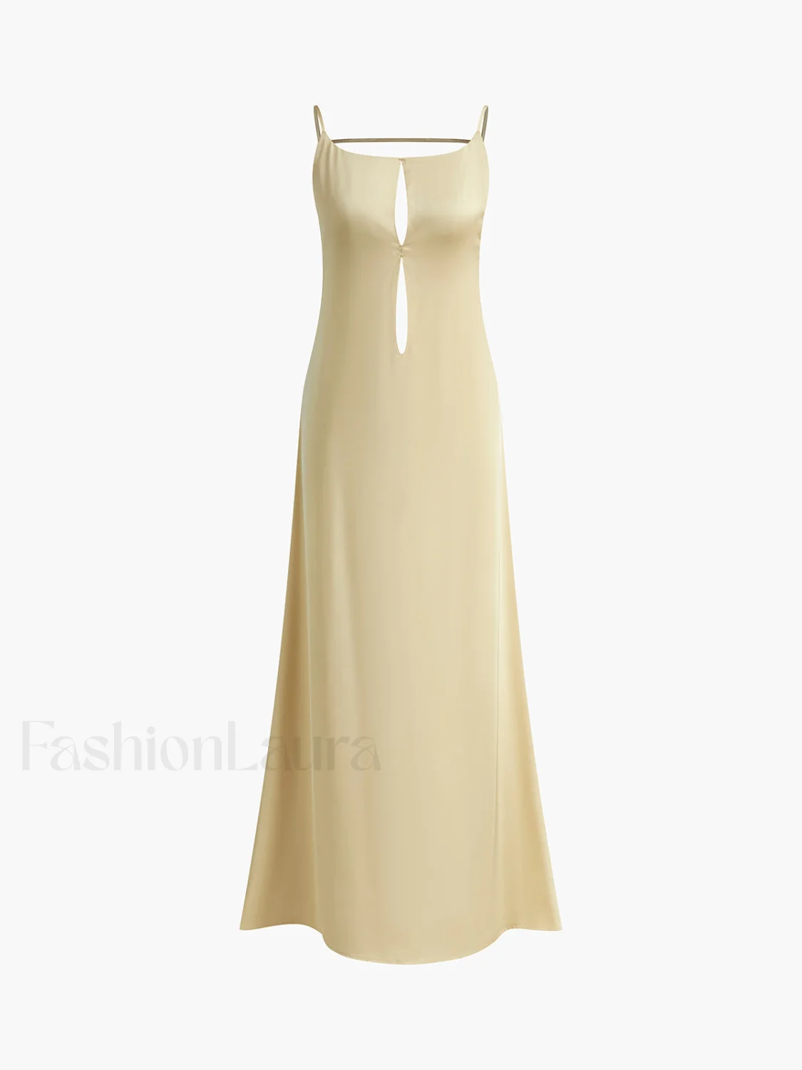 Backless Vacation Satin Long Dress - Image 14