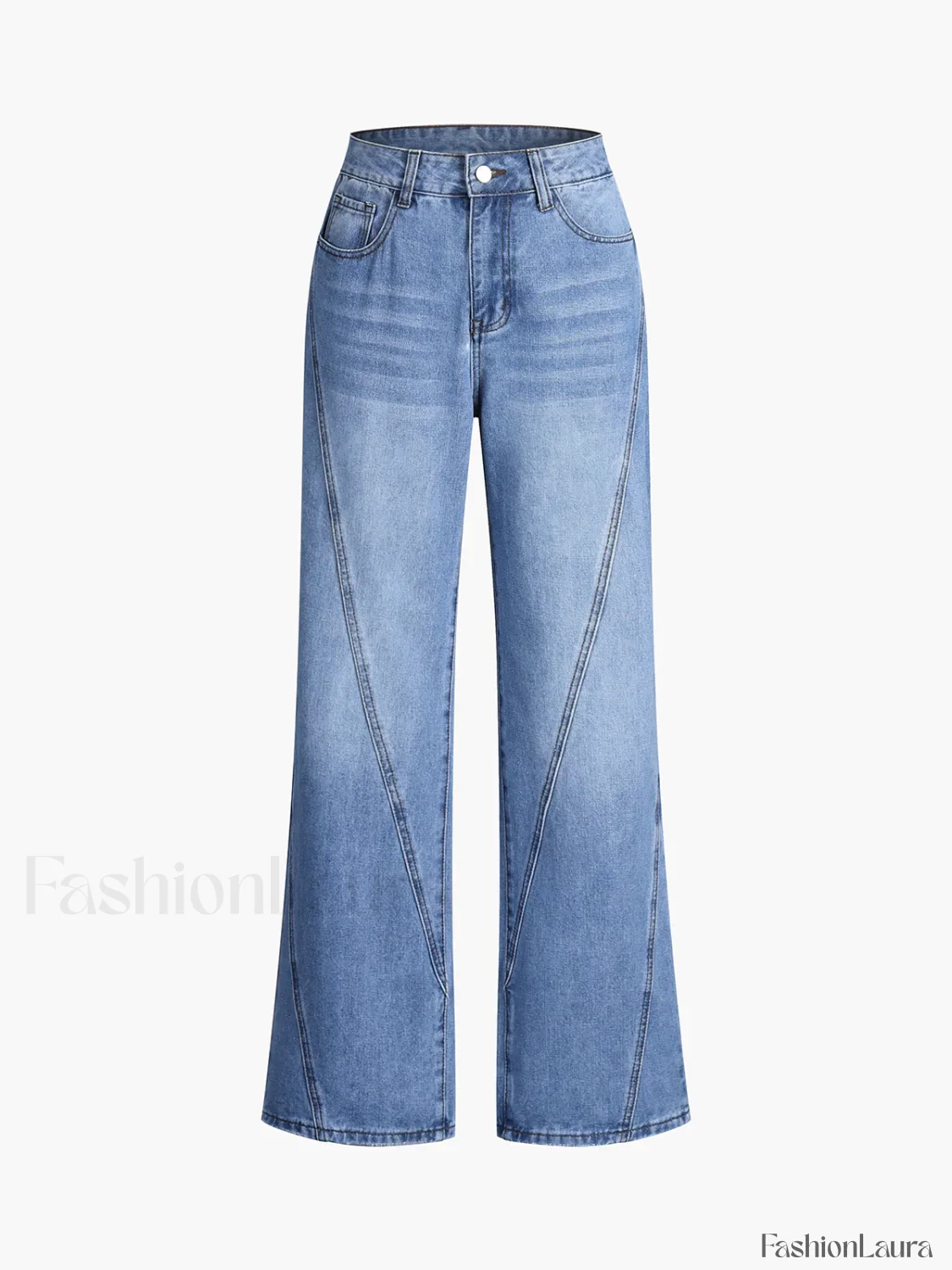 Vintage Denim Straight Leg Pants - Image 14