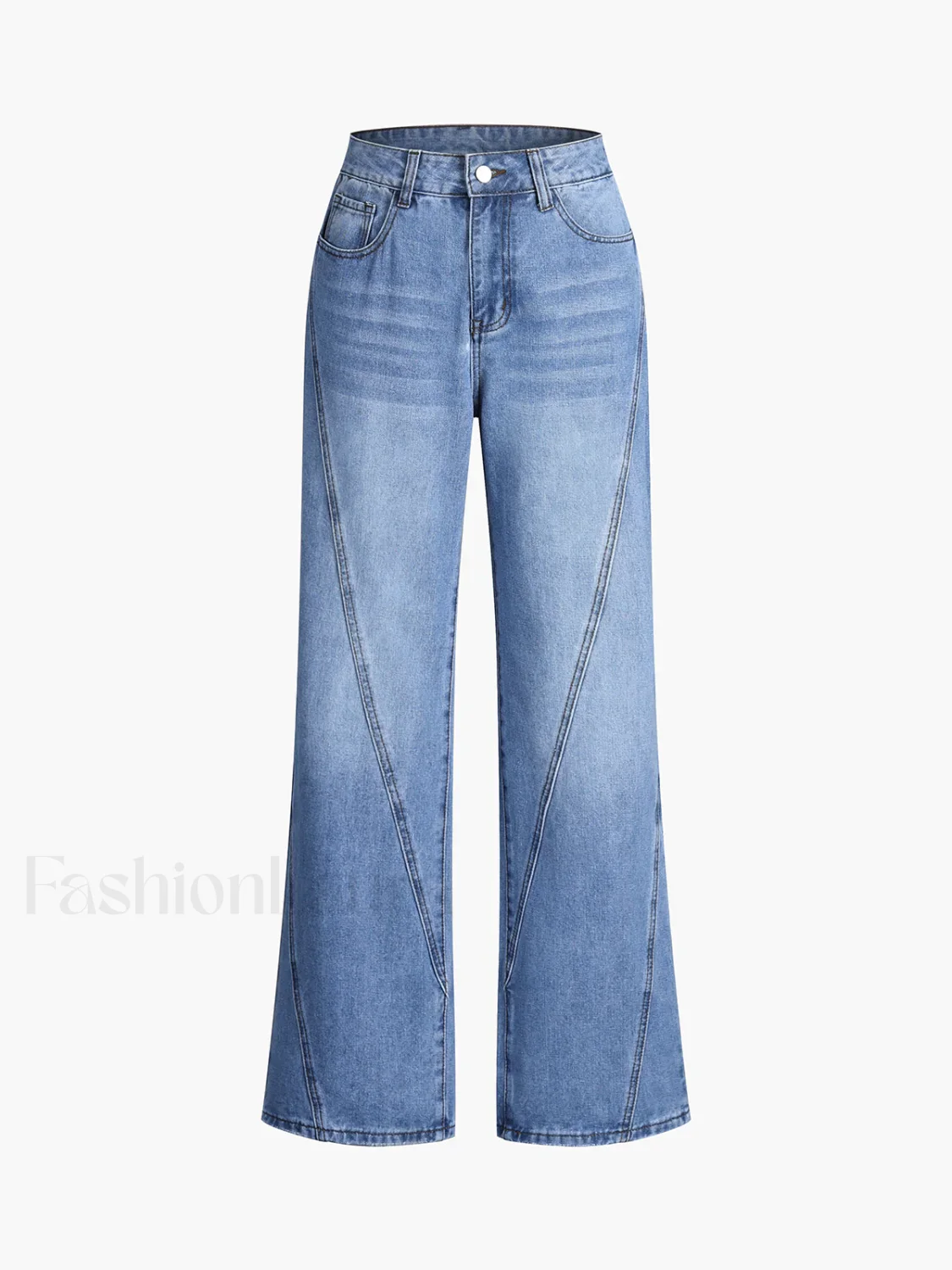 Vintage Denim Straight Leg Pants - Image 6