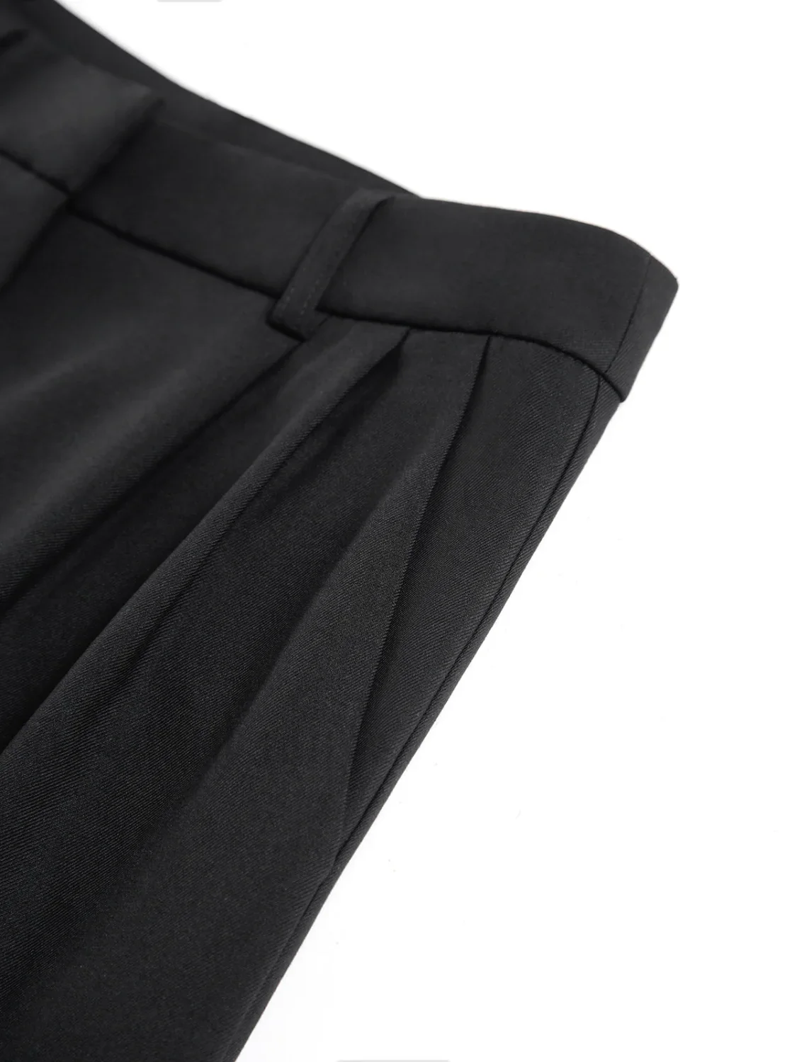 Solid Wide Leg Pants Without Belt - Image 8