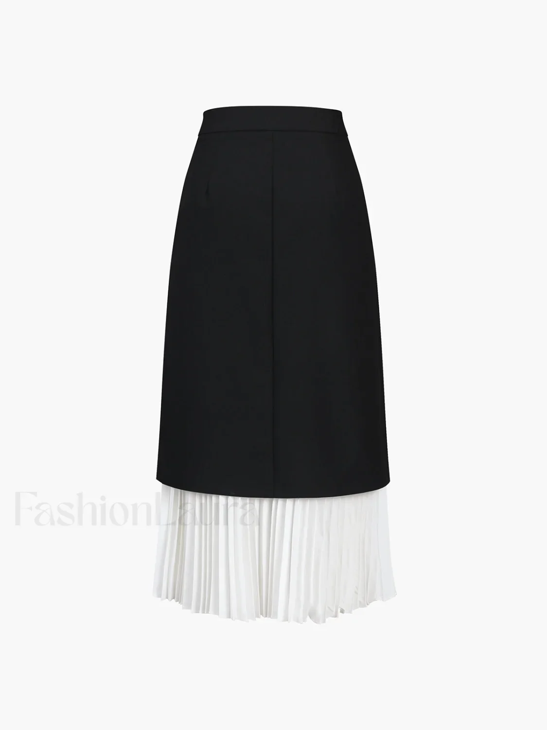 Two Tone Pleated Long Skirt - Image 8