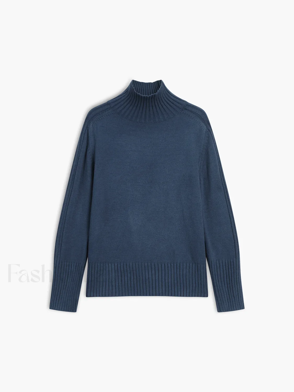Solid High Neck Knit Sweater - Image 16