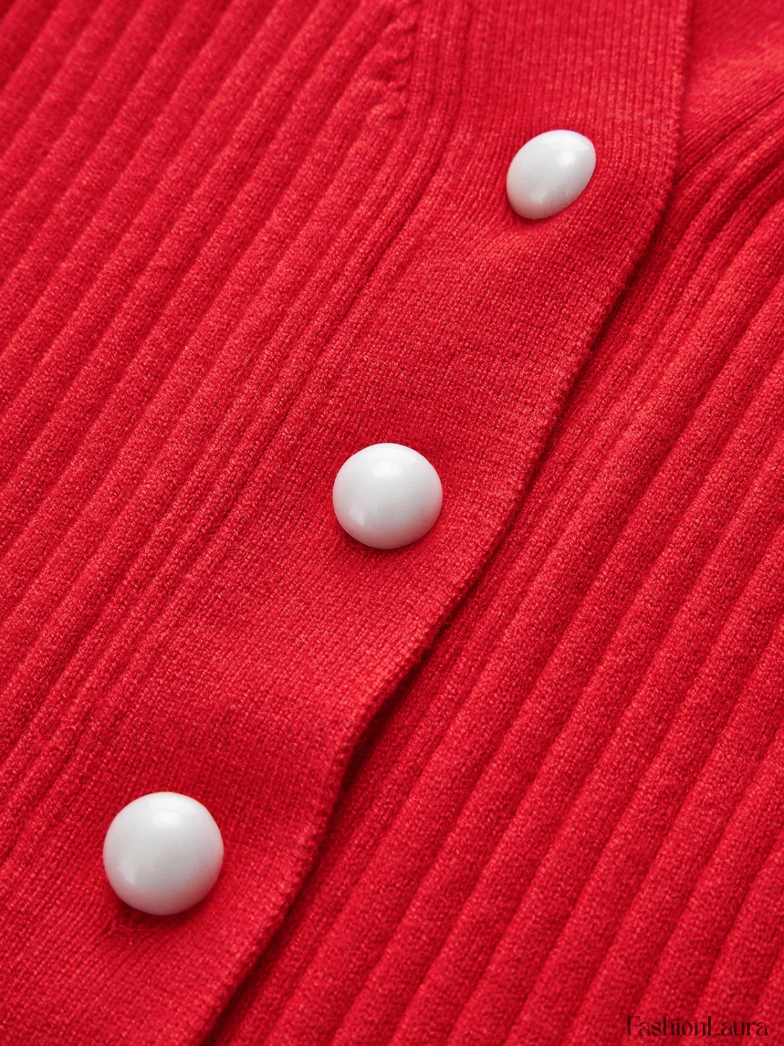 Ruffled Trim Pearl Button Long Sleeve Cardigan - Image 27