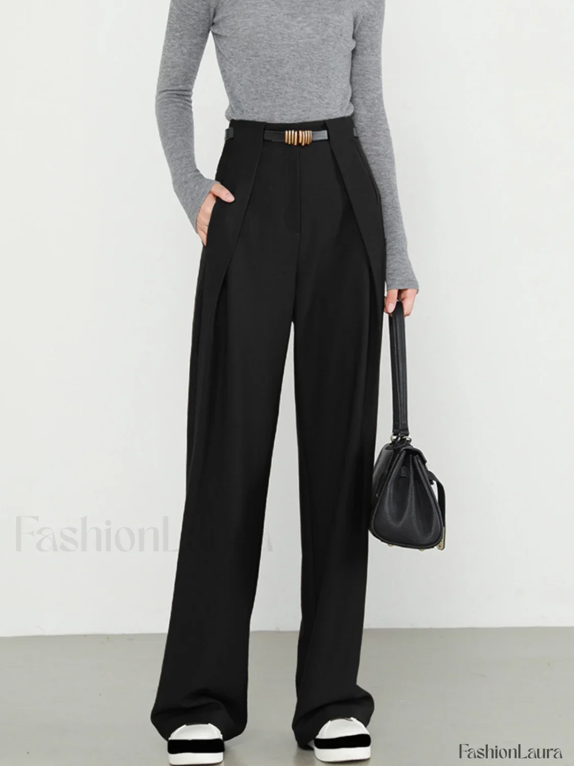 Plain Pockets Straight Pants - Image 5