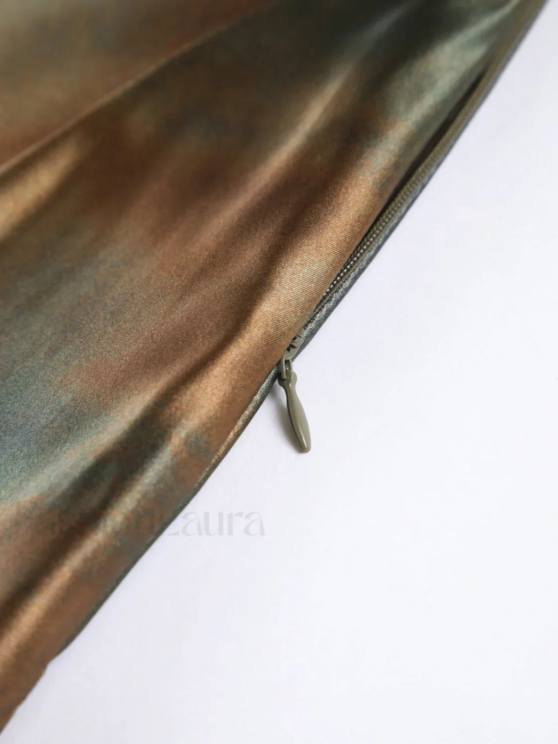 Neptune Satin Open Back Long Dress - Image 5