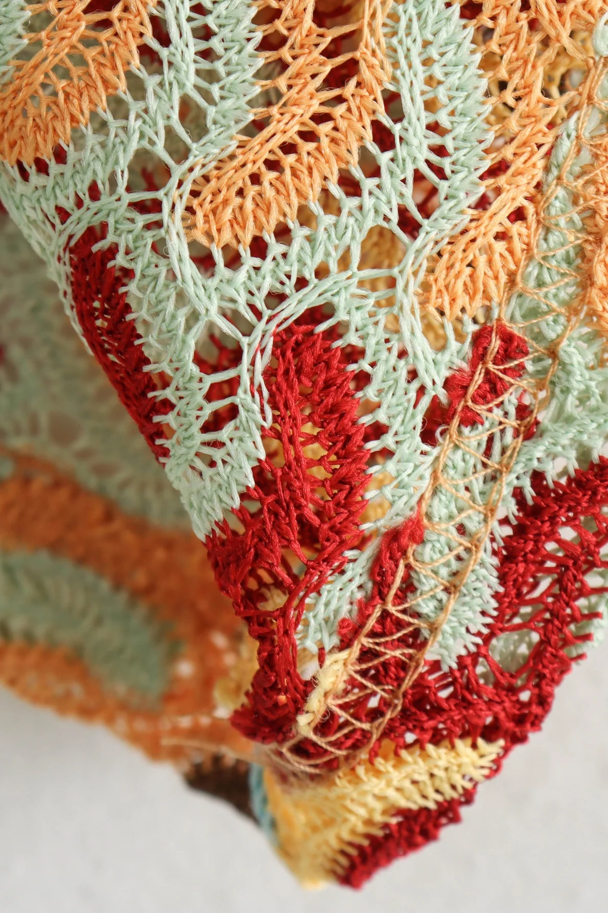 Crochet Knit Floral Vacation Boho Dress - Image 9
