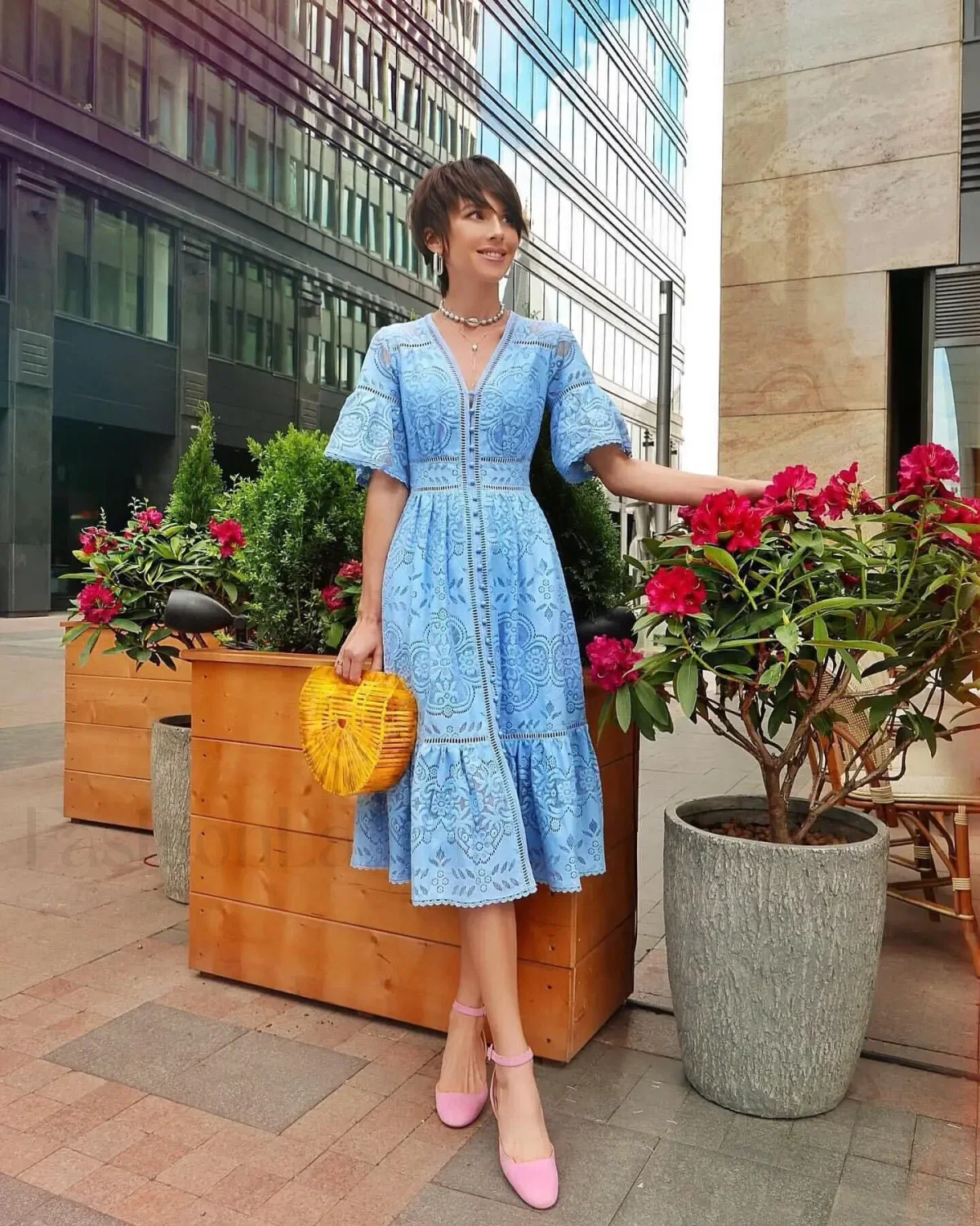 Crochet Knitted Set Boho Dress - Image 7