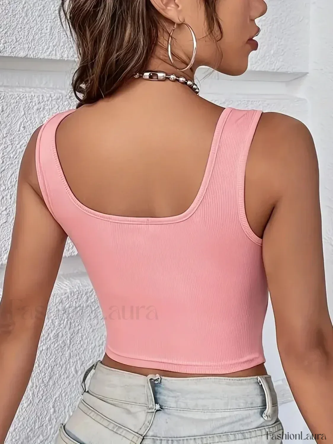 Cut-Out Casual Sleeveless Crop Top - Image 16