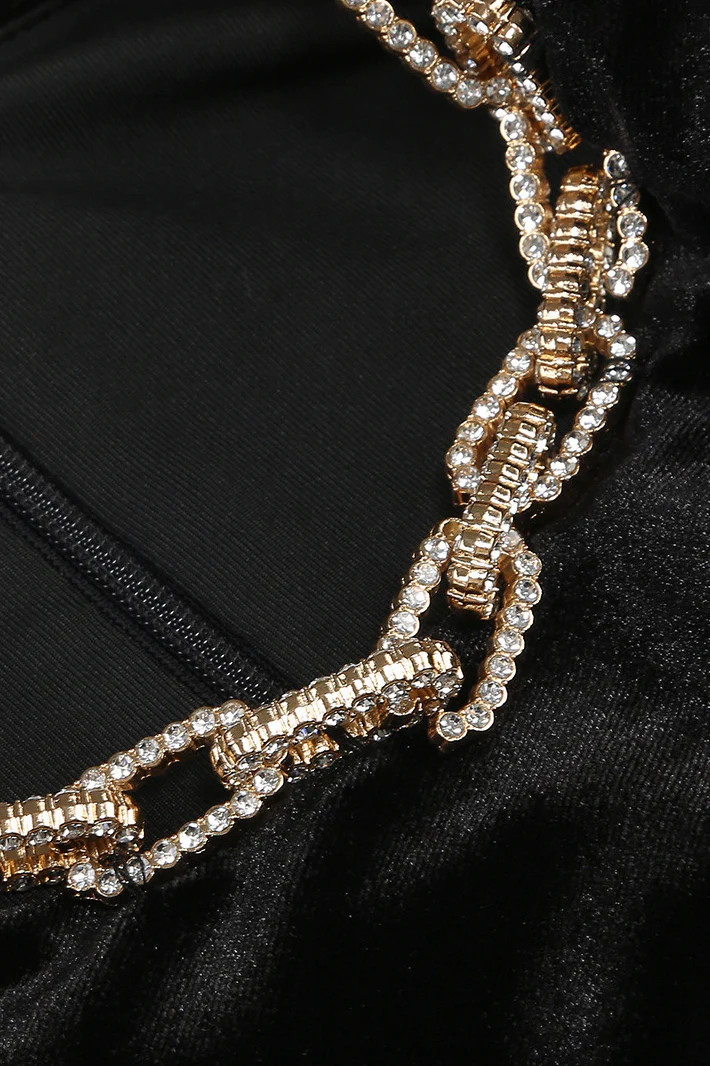 Cut Out Velvet Bodycon Party Dress - Image 7
