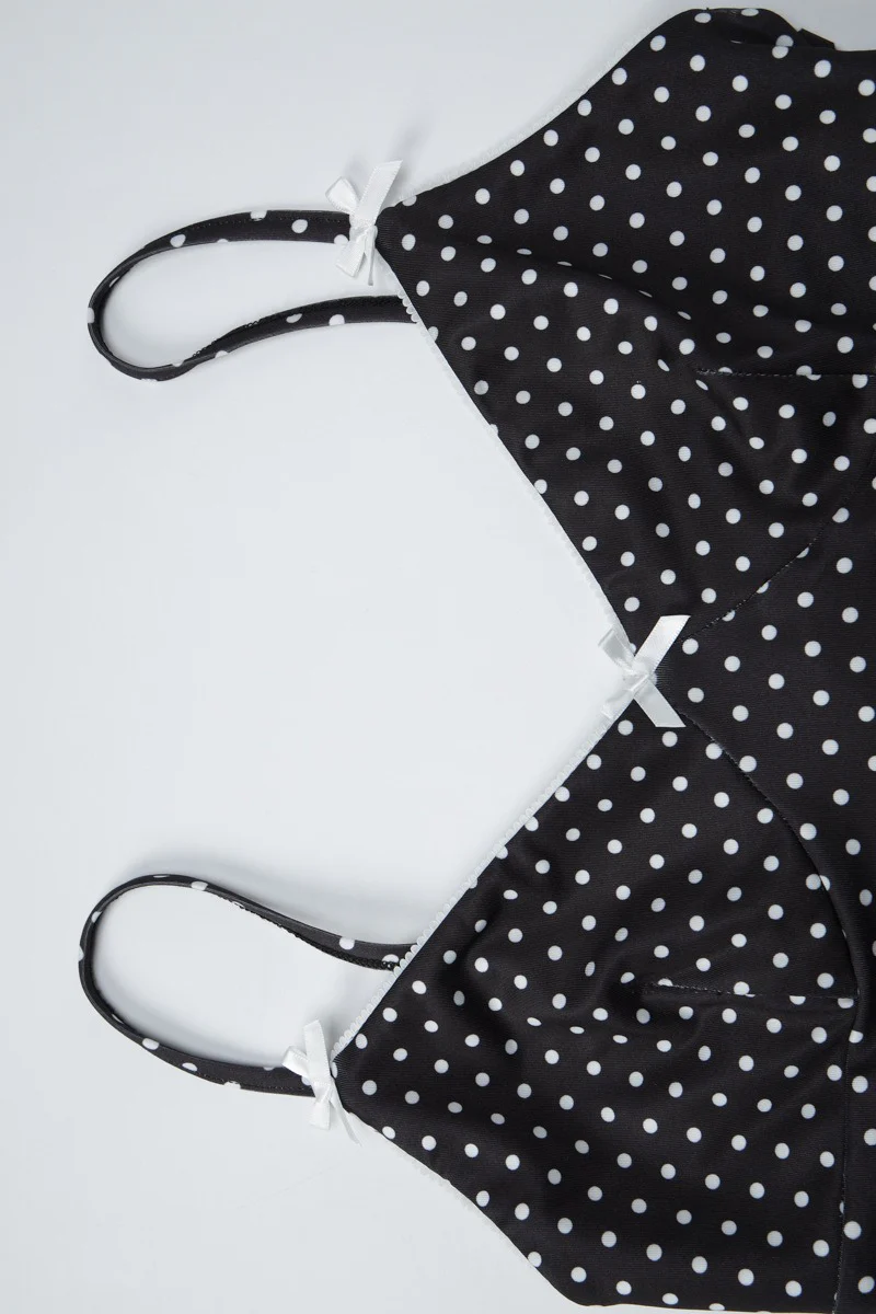 Cute Polka Dot Bow Detail Cami - Image 10