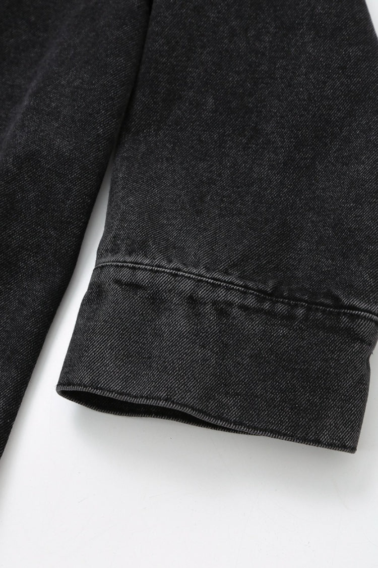 Dark Vintage Relaxed Denim Overcoat - Image 6