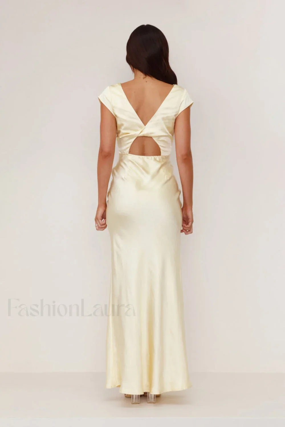 Deep V Neck Bodycon Backless Midi Work Dress - Image 17