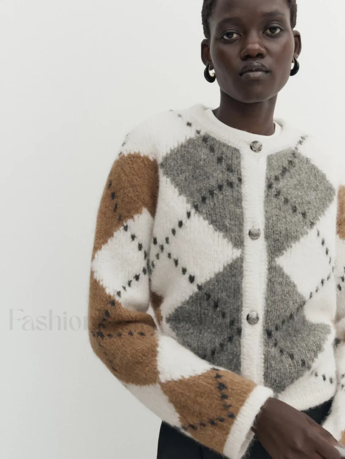 Diamond Knit College Cardigan - Image 2