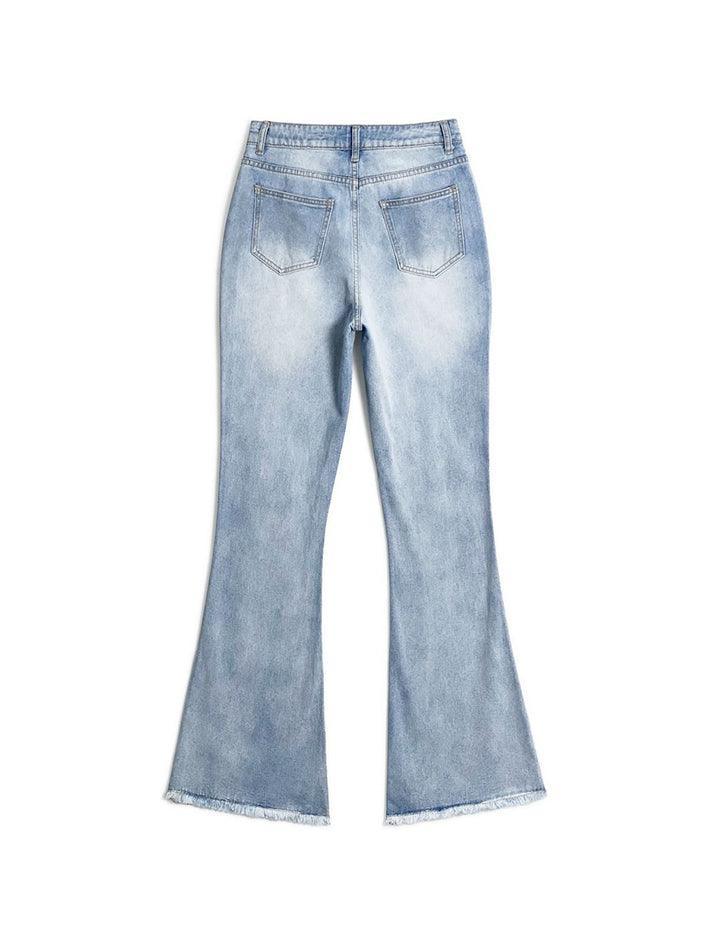 Distressed High Waist Ripped Jeans - Image 9