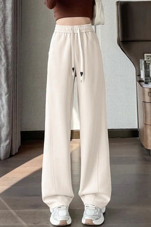 Draped Wide Leg Plush Knit Pants - Image 2
