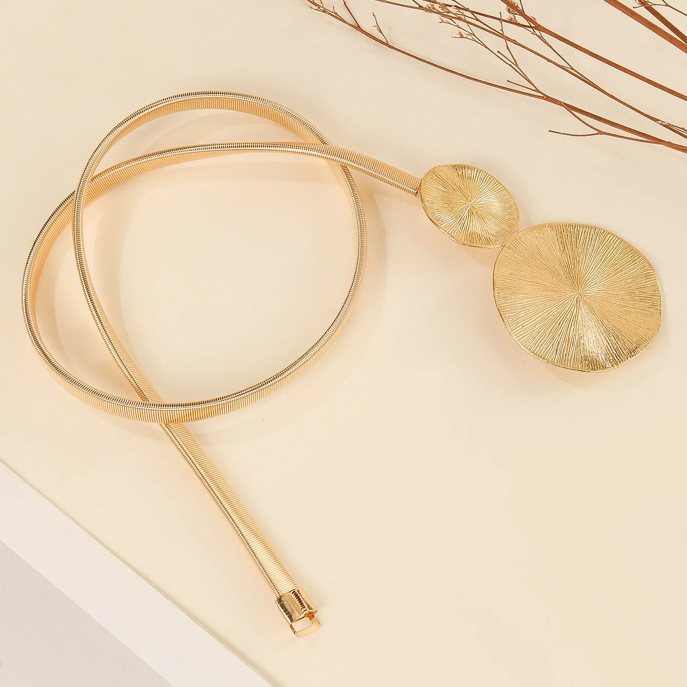 Elastic Metal Ring Slim Waist Chain - Image 3