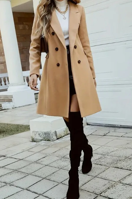 Double Breasted Wool Overcoat - Image 5