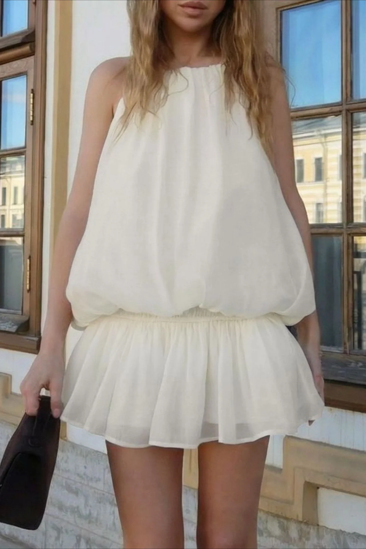 Elegant Halter Tencel Slim Fit Skirt Set - Image 2