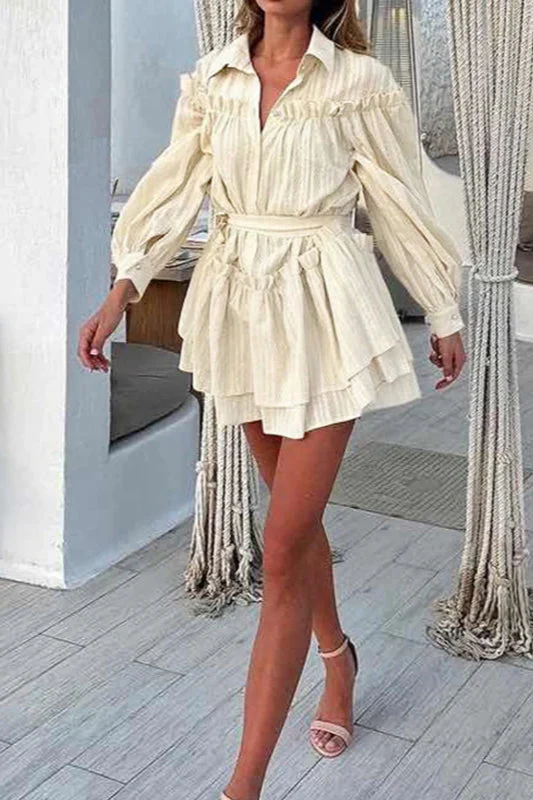 Elegant Lantern Sleeve Boho Dress - Image 6