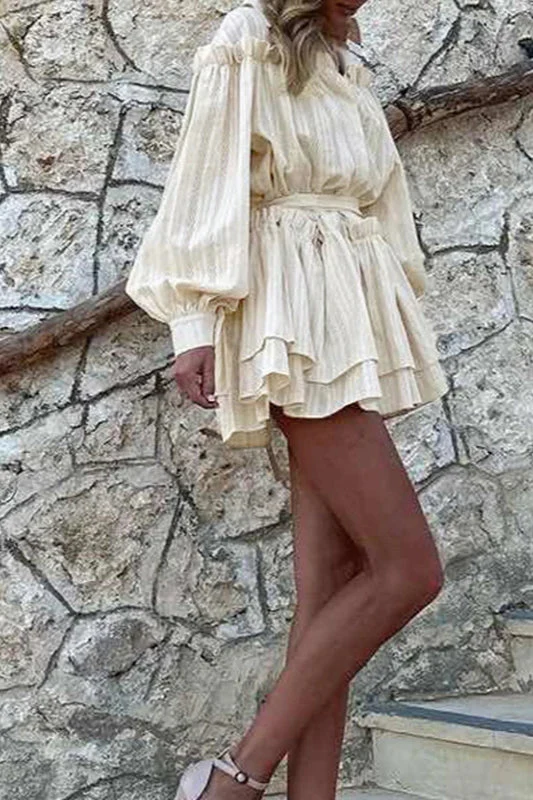 Elegant Lantern Sleeve Boho Dress - Image 7