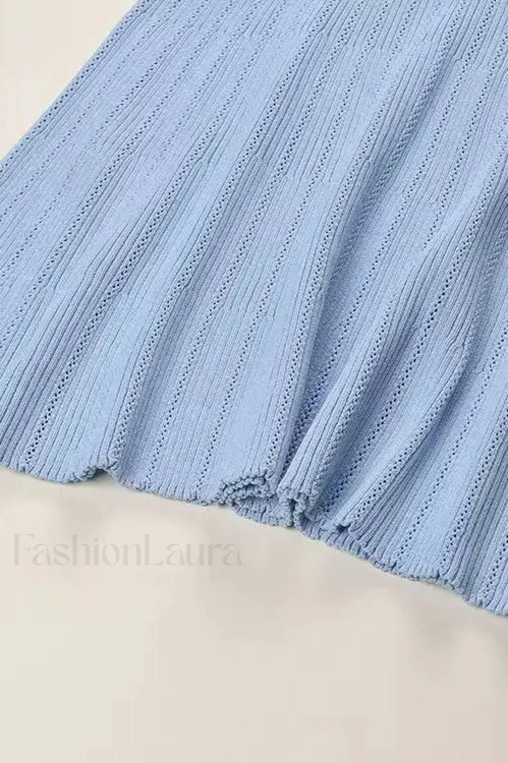 Elegant Lotus Leaf Hem Knit Cardigan - Image 7