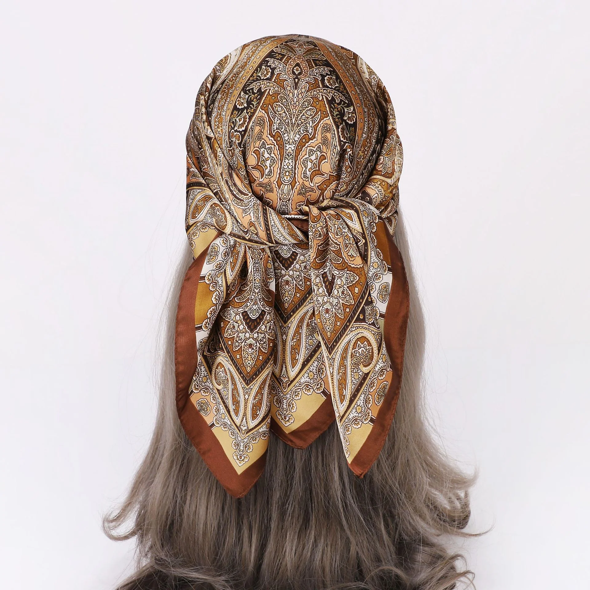 Elegant Paisley Square Shirt Neck Scarf - Image 5