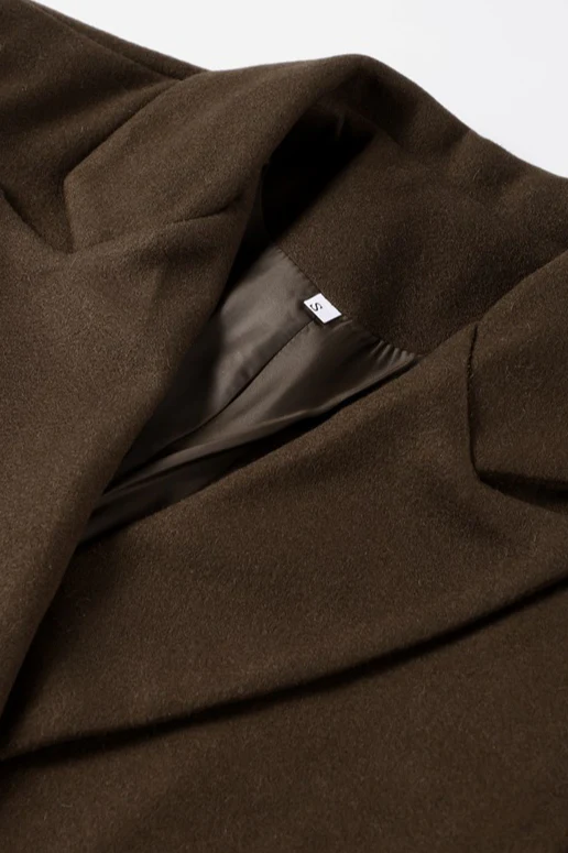 Single Breasted Long Lapel Overcoat - Image 5