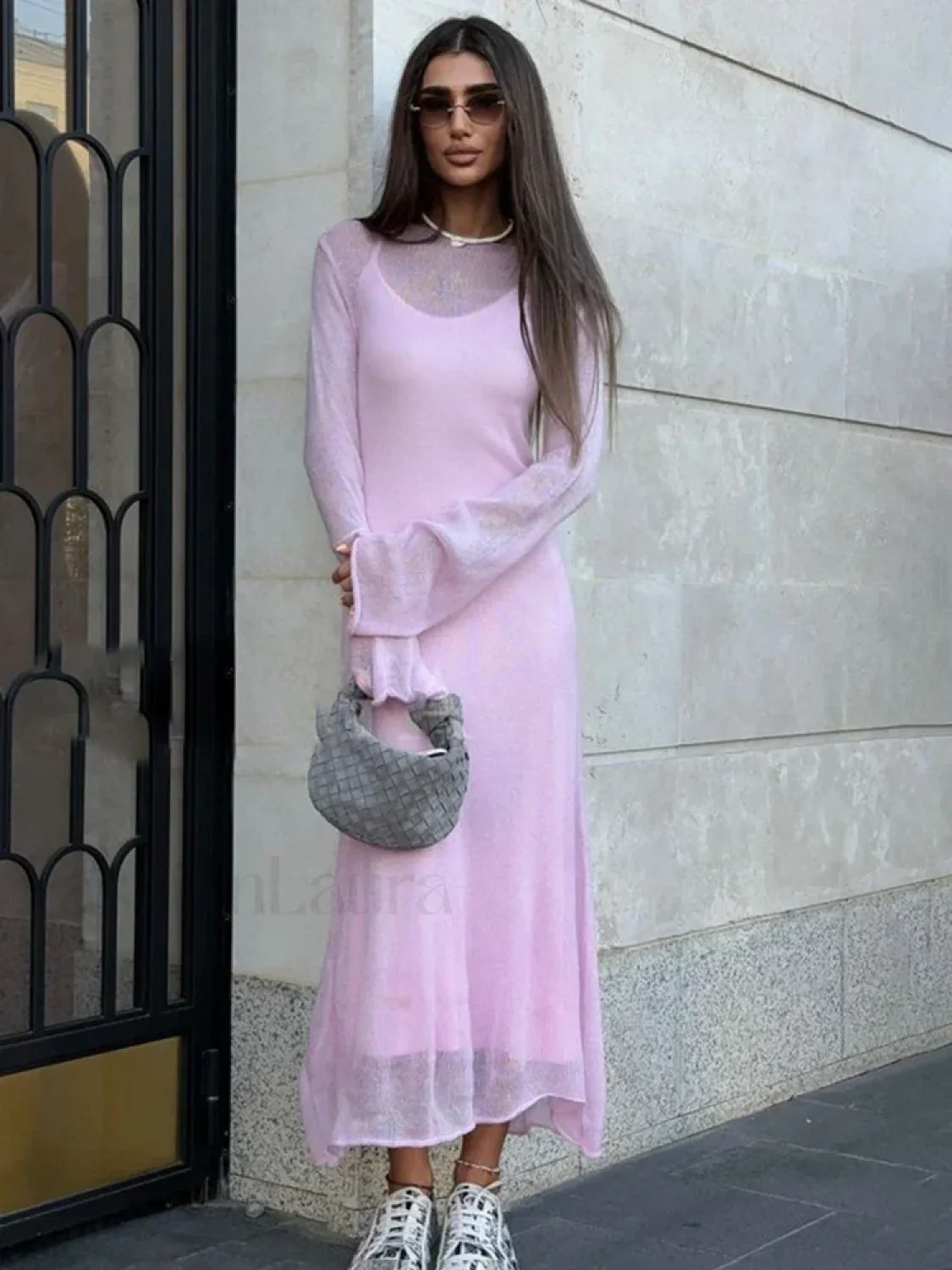 Elegant Solid Knit Beach Cover Up - Image 11