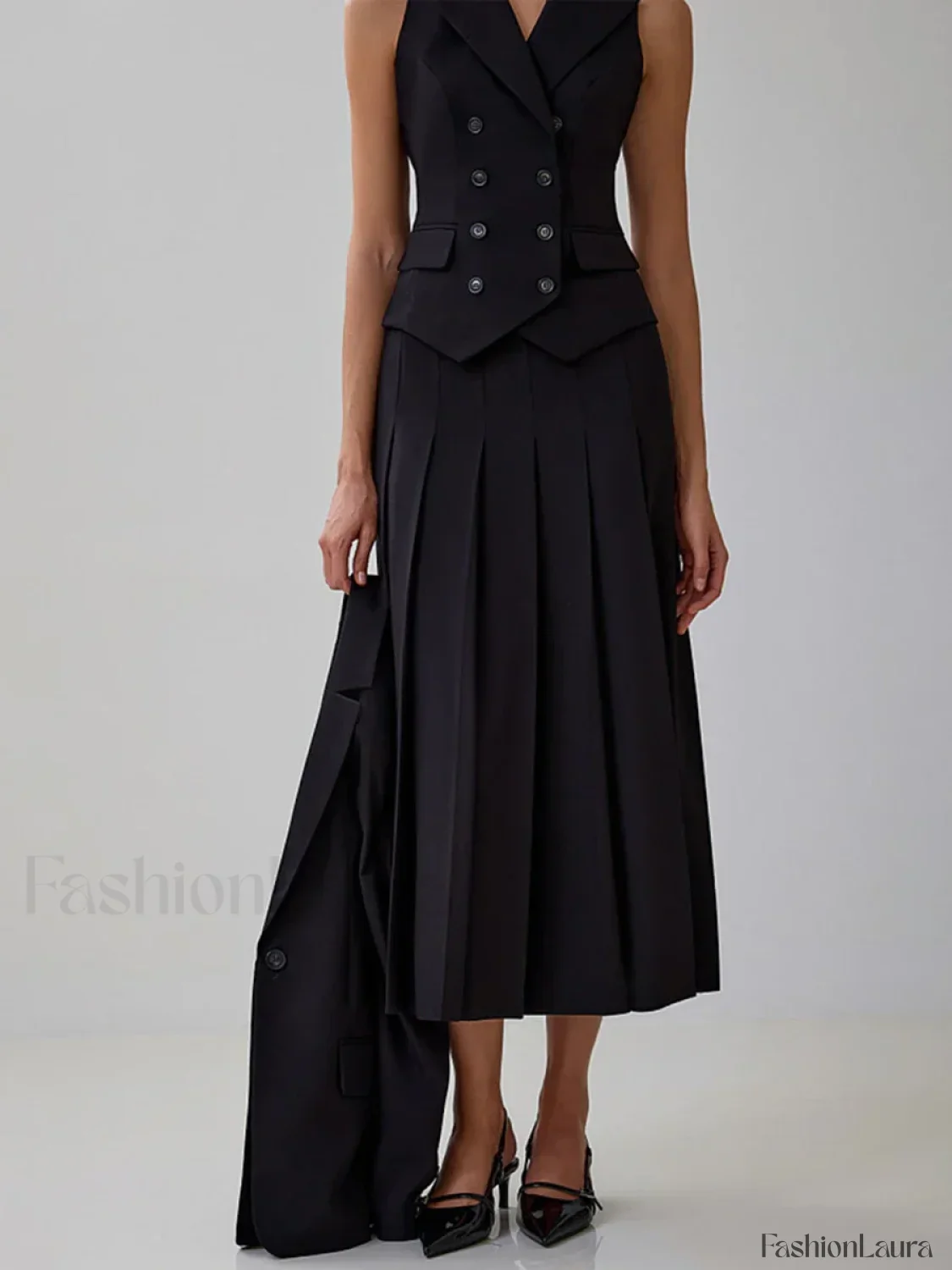 Elegant Spliced Tunic Skirt Two Piece Set - Image 11