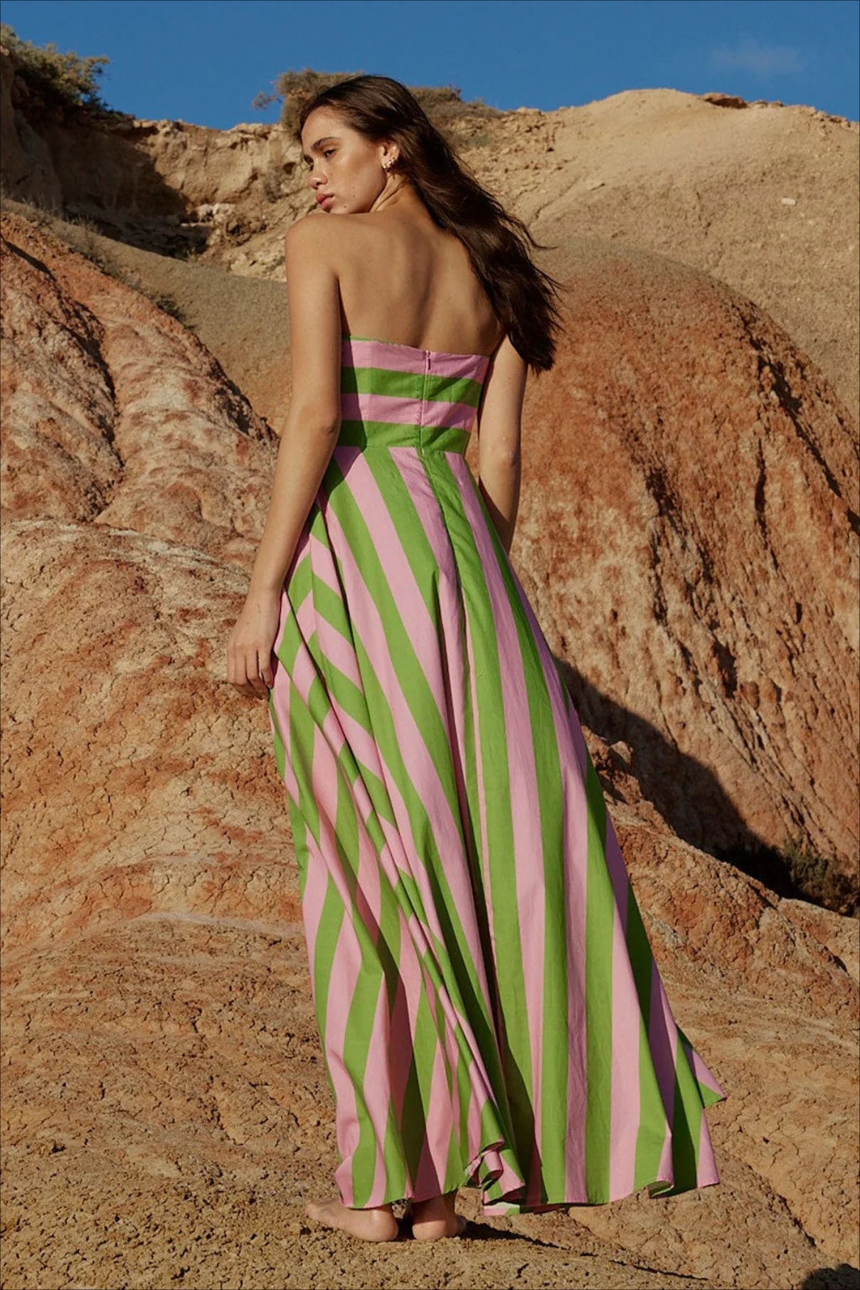 Elegant Striped A Line Vacation Dress - Image 10