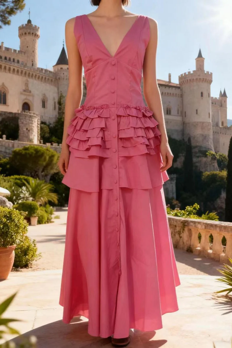 Elegant Vintage Sleeveless Swing Tiered Prom Dress - Image 19