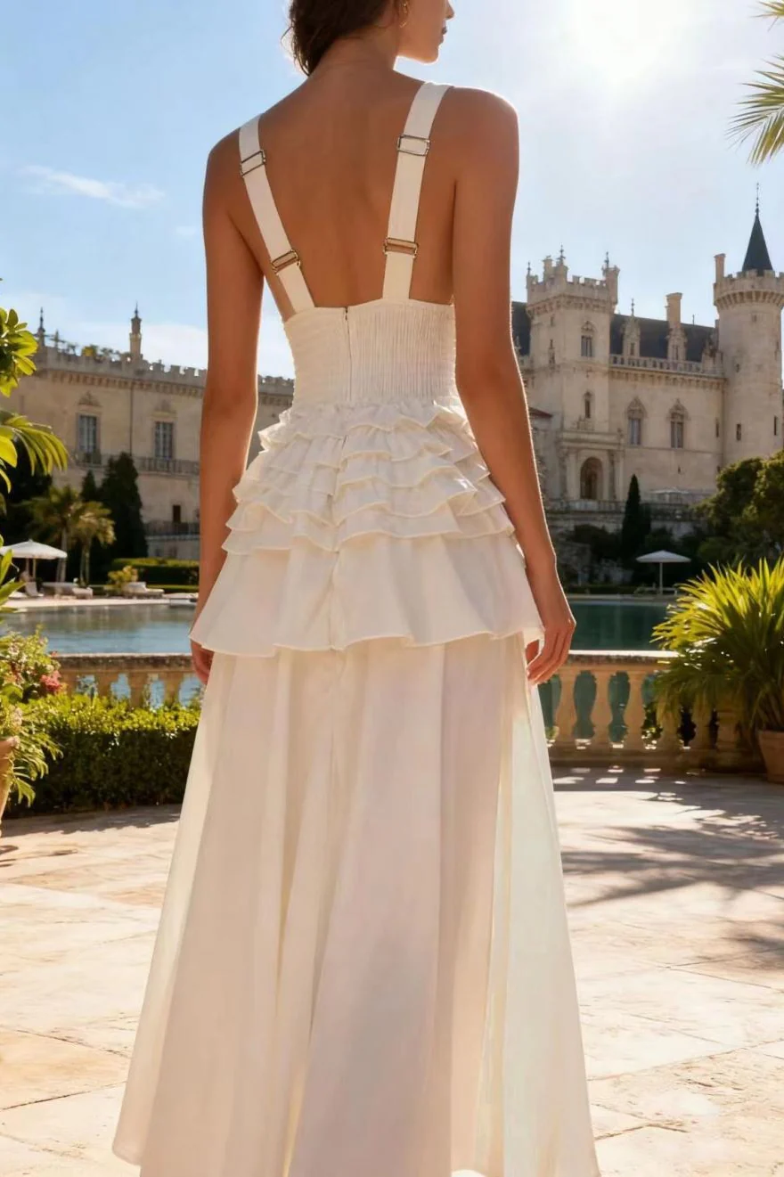 Elegant Vintage Sleeveless Swing Tiered Prom Dress - Image 5