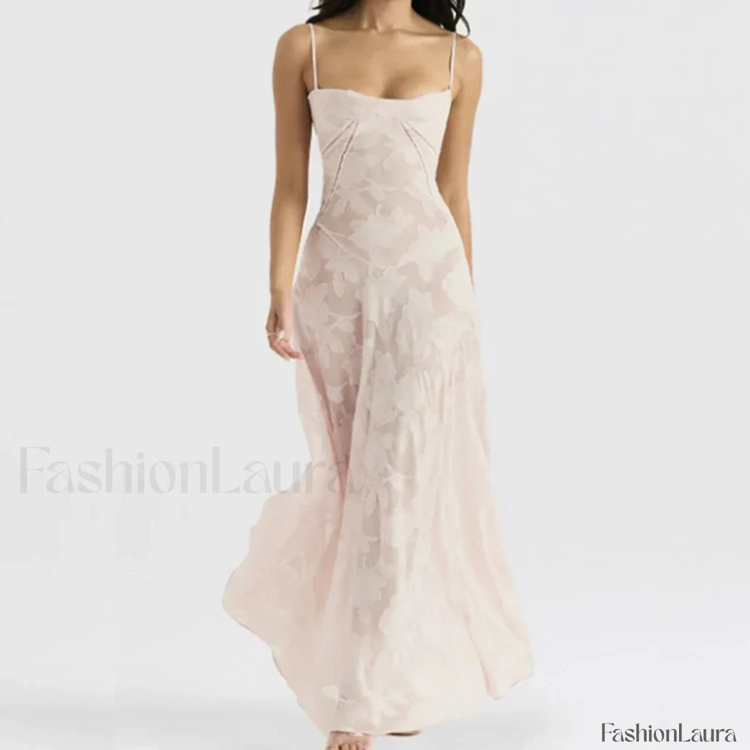 Embroidered Lace Off Shoulder Maxi Dress - Image 21