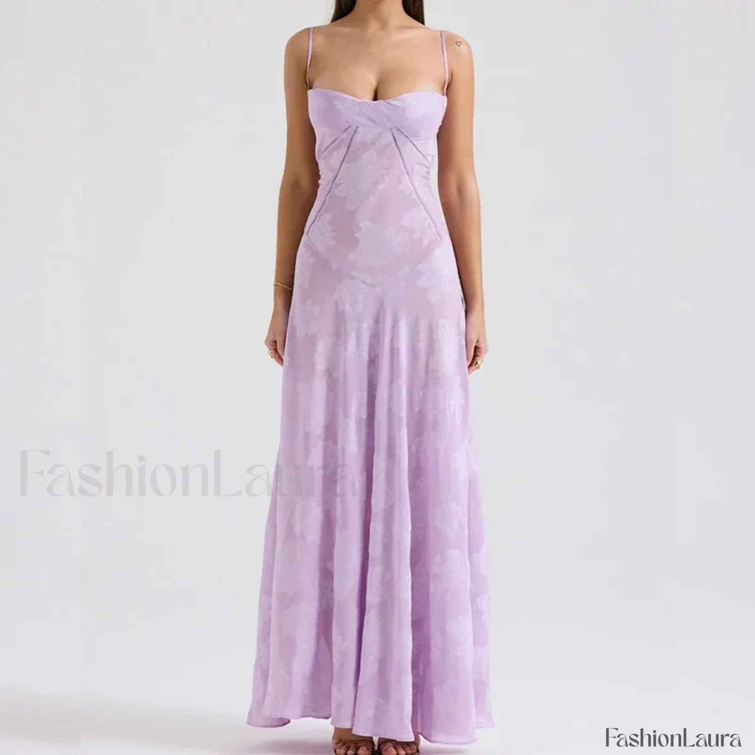 Embroidered Lace Off Shoulder Maxi Dress - Image 26