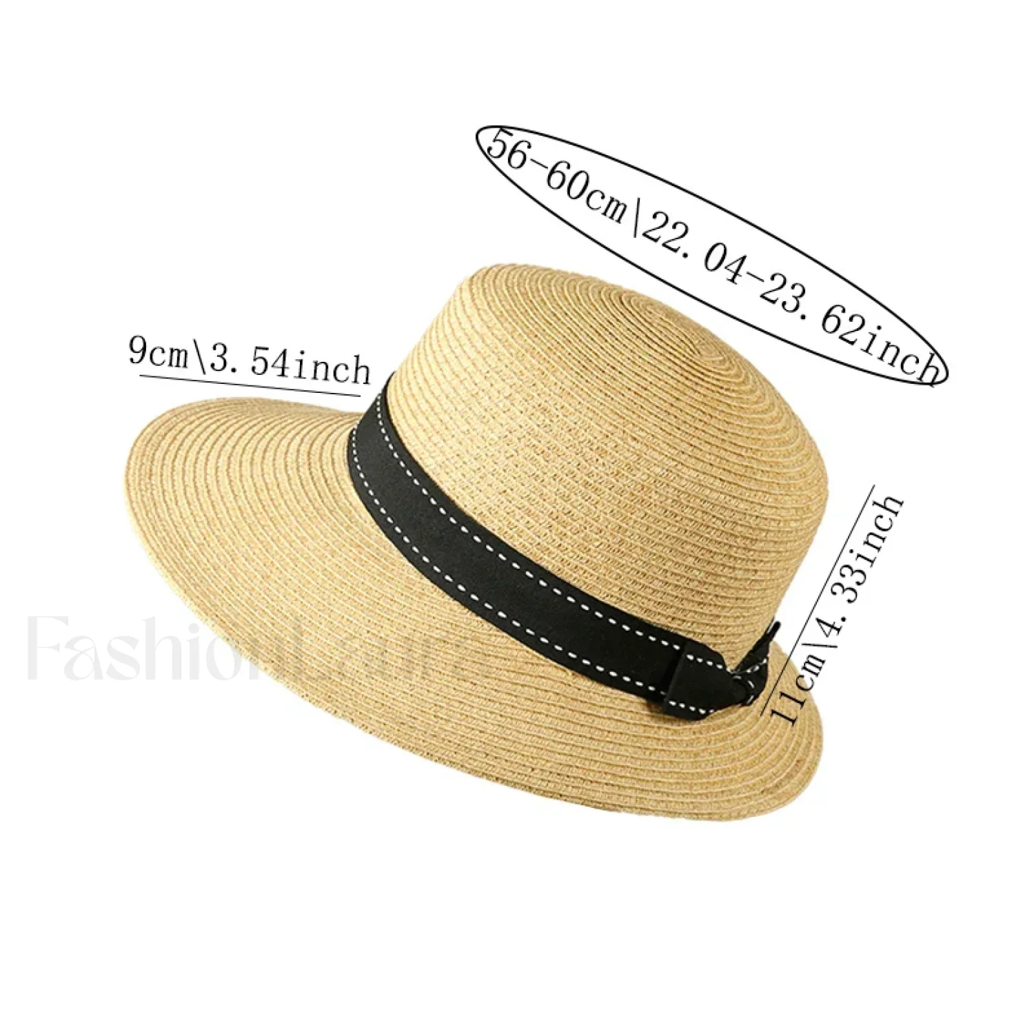 English Style Straw Large Brim Small Face Outdoor Sunshade Hat - Image 10