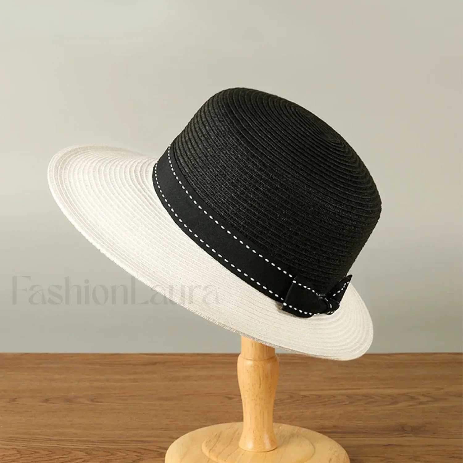 English Style Straw Large Brim Small Face Outdoor Sunshade Hat - Image 6