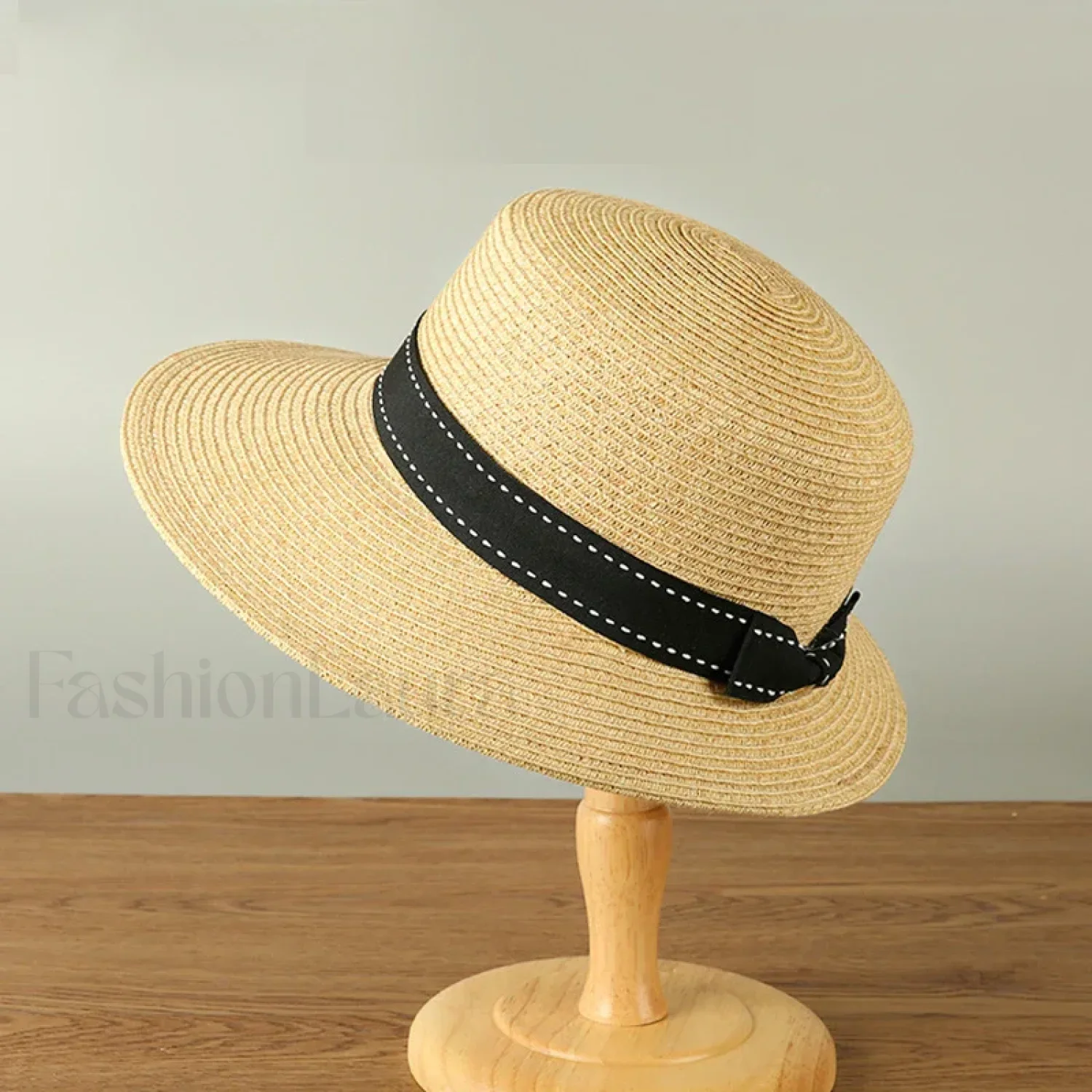 English Style Straw Large Brim Small Face Outdoor Sunshade Hat - Image 8