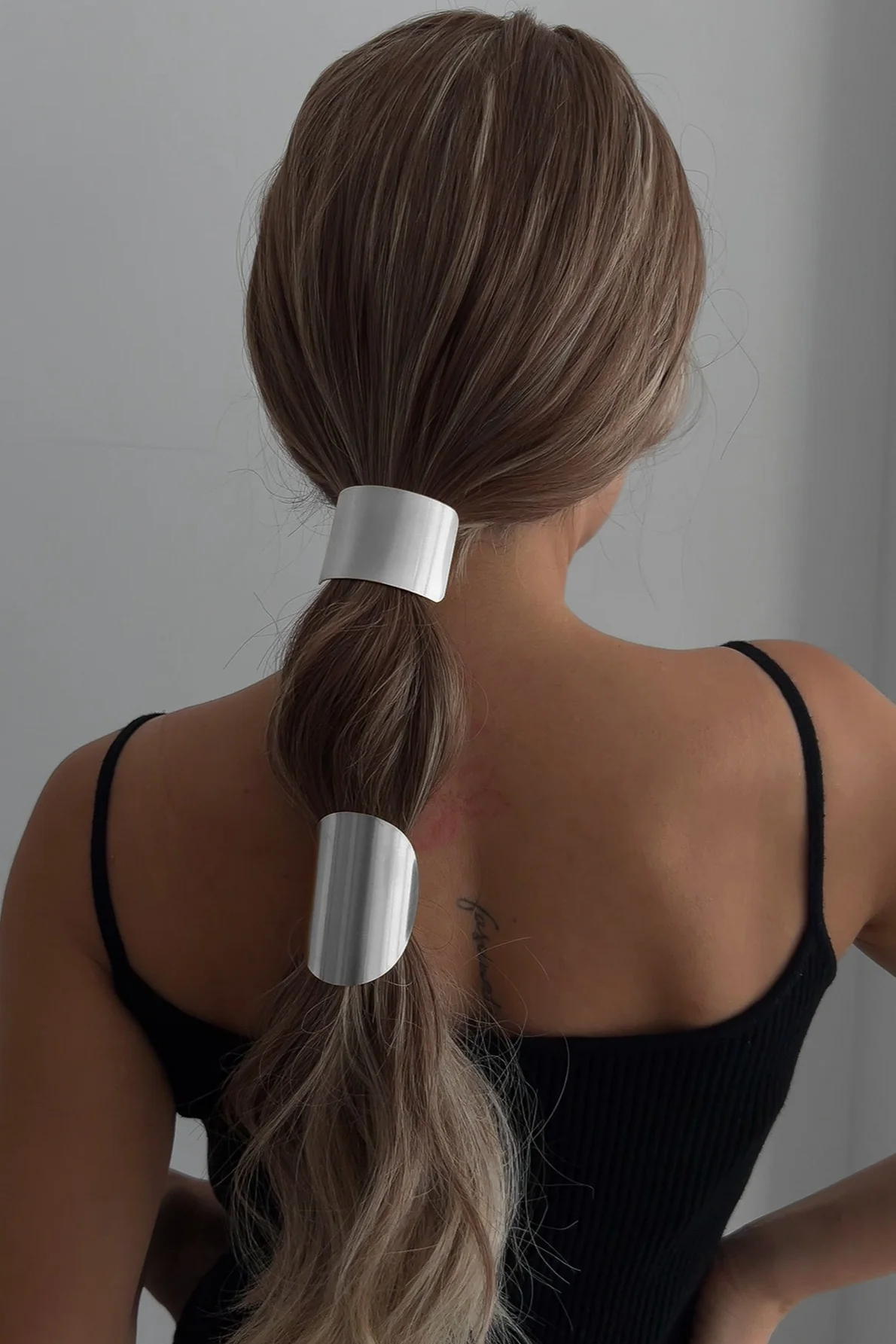 Exaggerated Geometric Metal Hair Cuff - Image 2