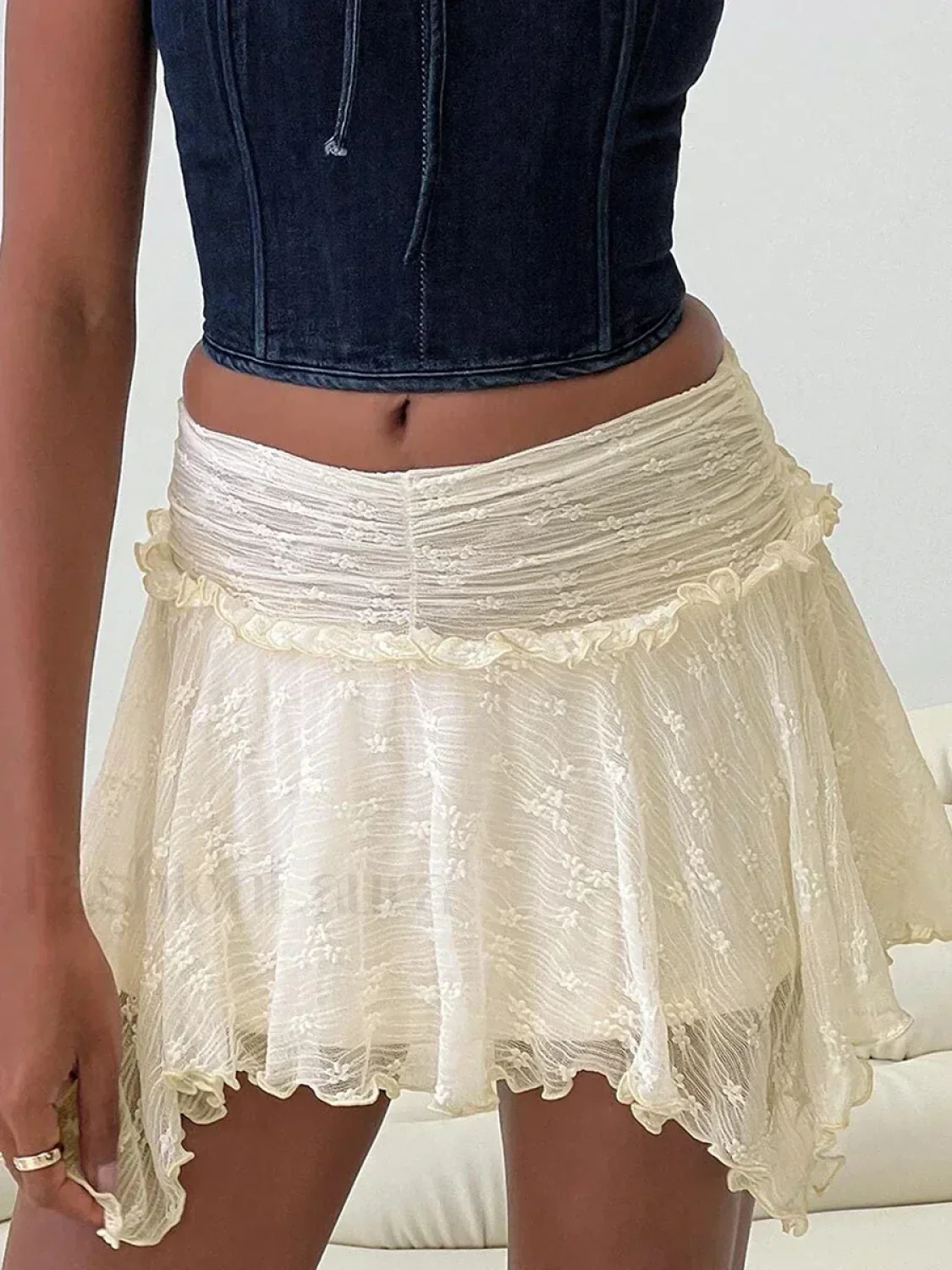 Fairy Grunge Layered Lace Skirt - Image 10