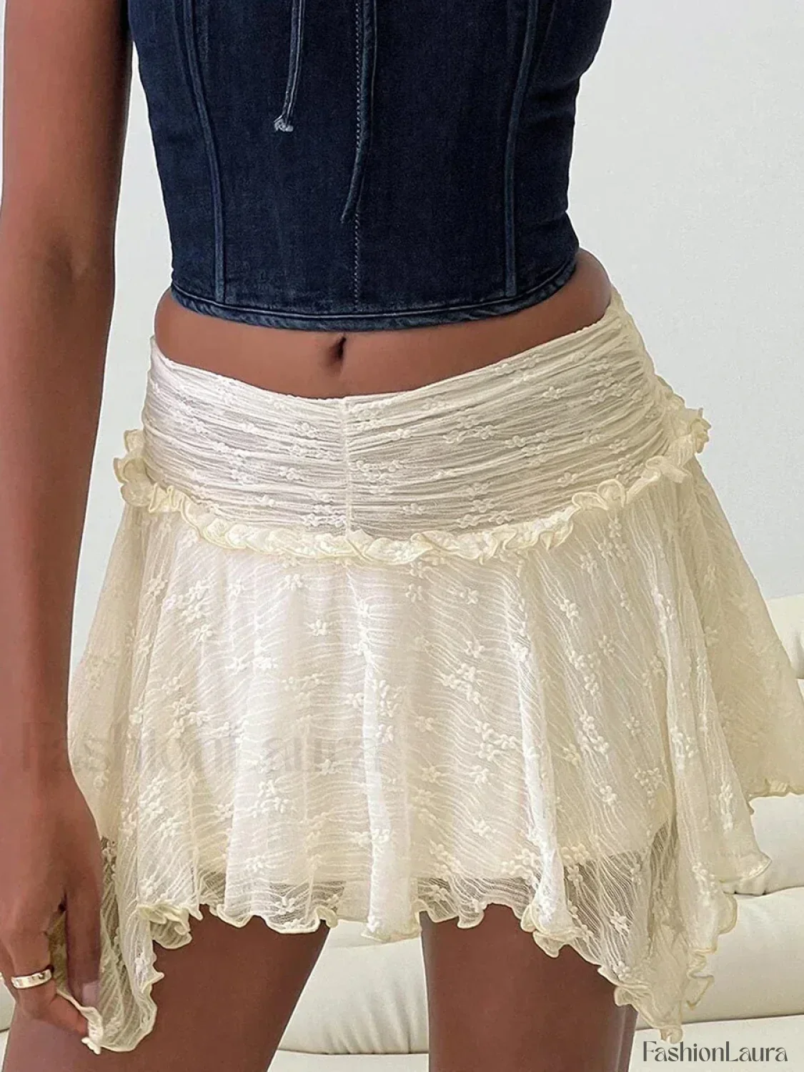 Fairy Grunge Layered Lace Skirt - Image 15