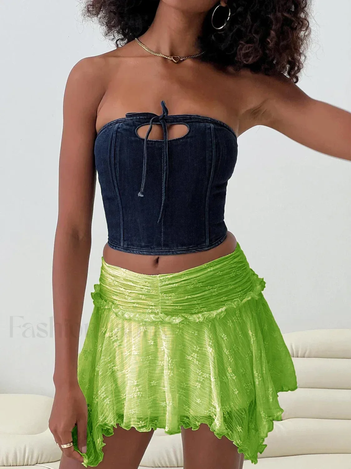 Fairy Grunge Layered Lace Skirt - Image 6