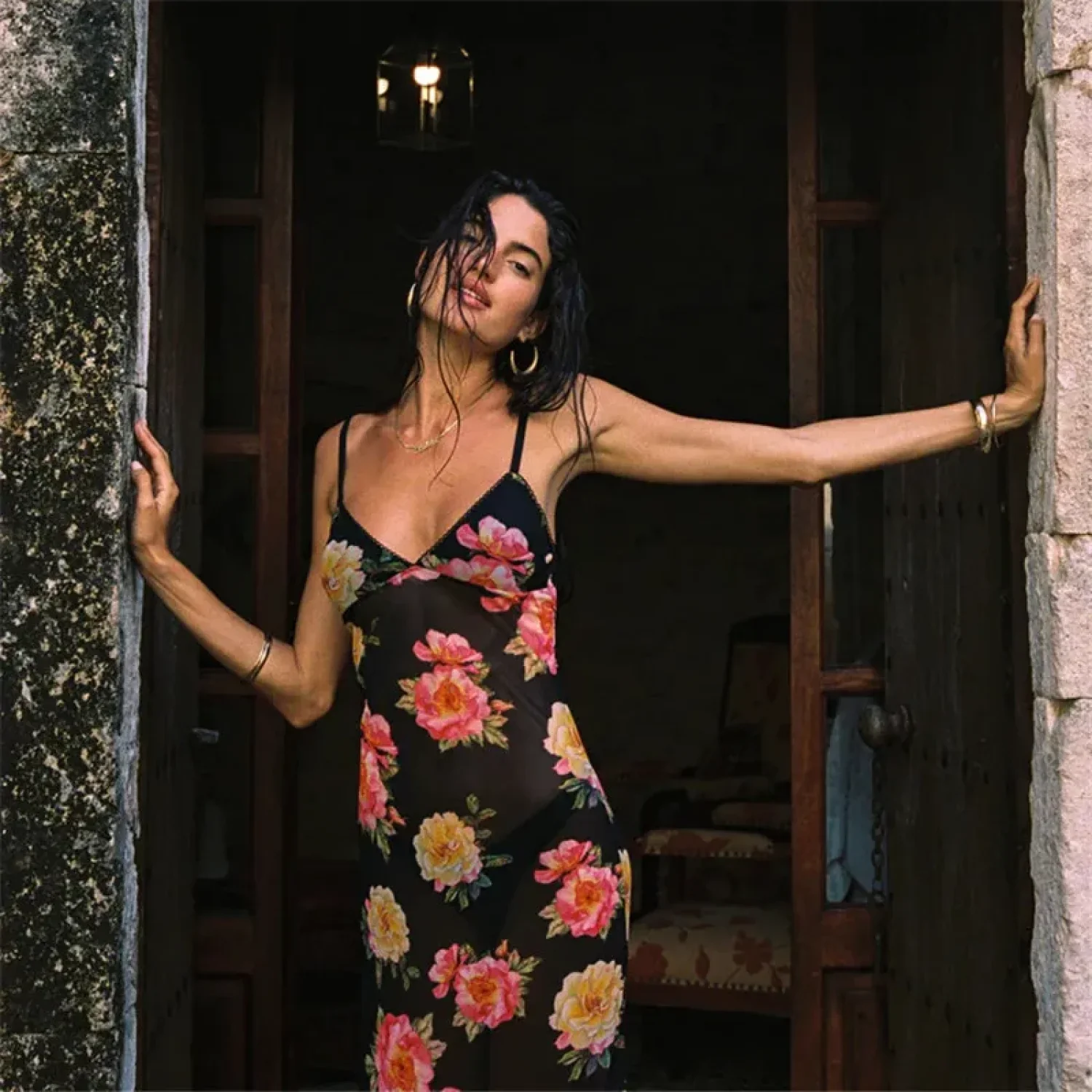 Fairy Grunge Strappy Floral Dress - Image 10